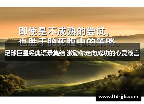 足球巨星经典语录集结 激励你走向成功的心灵箴言
